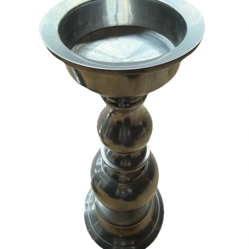 ❤️ Tall Vintage Silver Candlesticks Pair 13.5” – Beautiful Table or Mantel Decor - Picture 4 of 5